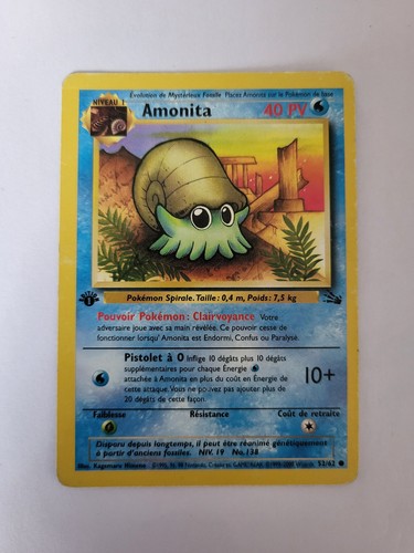 Carte pokemon amonita 1ere - carte,