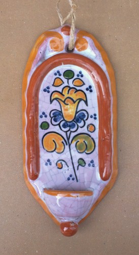 Ancien bénitier terre - bénitier, cuite