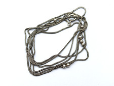 Chaîne Ancienne Argent Chatelaine Long Sautoir Antique Silver Long Chain Vintage