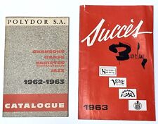 Lot 2 rares catalogues 1962 + 1963 de disques vynils 45T 33T Barclay + Polydor