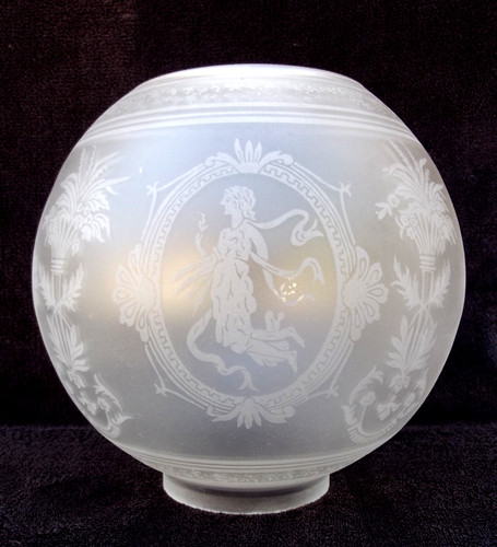 Ancienne tulipe globe - , lampe