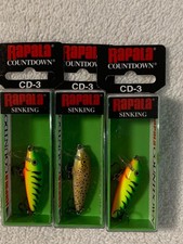 (LOT OF 3) RAPALA CD-3 BALSA