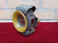 Ancienne lampe de vélo LA COURSIERE LUXOR METAL avec verre rouge