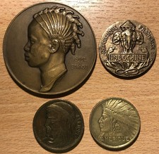 Colonies : 4 médailles Afrique, Indochine, Amérique