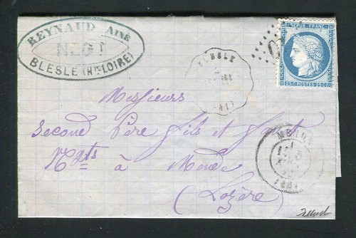Rare lettre blesle - lettre, pour