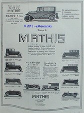 PUBLICITE AUTOMOBILE MATHIS