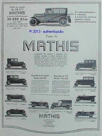 Publicite automobile mathis - publicite,