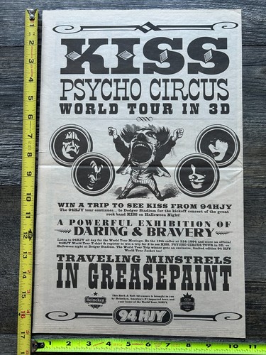 Kiss concert poster psycho - kiss,