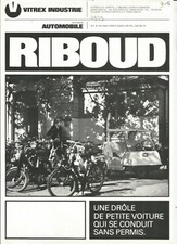 VITREX INDUSTRIE - RIBOUD VOITURE SANS PERMIS - 1979 ? catalogue brochure