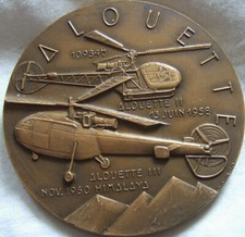 MED10007 - MEDAILLE SUD AVIATION HELICOPTERES ALOUETTE SUPER FRELON 1963 SIMON