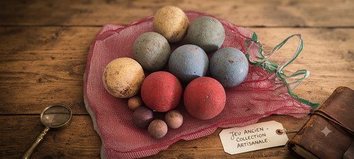 Jeu boules ancien - boules, bois