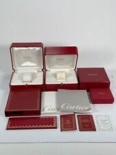 VINTAGE AUTHENTIQUE CARTIER boîtier de montre bois rouge cuir CO 1018 4set 25...