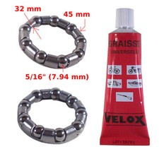 KIT ROULEMENT CAGE A BILLES GRAISSE BOITIER DE PÉDALIER BMX 9 BILLES 5/16" VÉLO