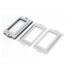 Coffret Tiroir Porte-Étiquettes Etiquette Cabinet Argent Images 85mmX42mm 10Pcs