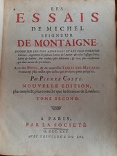 MONTAIGNE - LES ESSAIS 1725 COSTE TOME SECOND