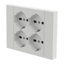 Prise Murale Carrée Compatible 4 Prises BIP.SCH BLANC 1 pc(s)
