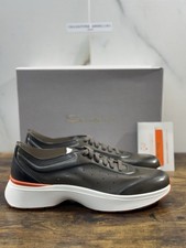 Santoni Sneaker En Cuir Gris