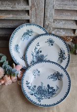 3 ANCIENNES ASSIETTES CREUSES TERRE DE FER MODELE  MARGOT