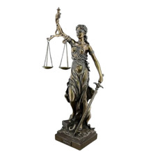Statue de la déesse de la justice Themis, 20 cm / 7,9", sculpture buste en br...
