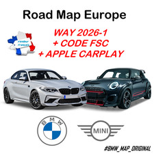 Mise à jour GPS Road Map BMW - MINI - Europe WAY 2026-1 avec code FSC + CARPLAY