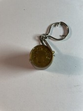 Porte-clés key ring Barrique Petit Tonneau VINS MOSTABEL plastique OR - 27 mm H