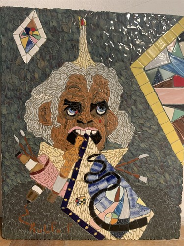 Ancien tableau mosaïque de - en,