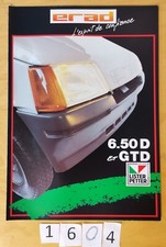 ERAD 6.50 D & GTD Prospectus Voiturette Microcar 4 pages 1989 Fr