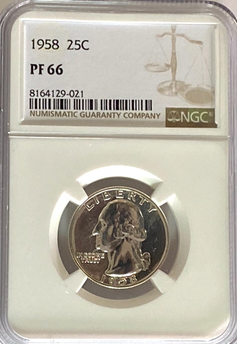 1958 25c washington - 25c, proof