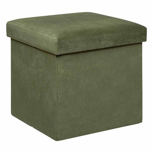 Pouf coffre pliable velours - pliable, en