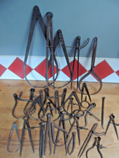 OUTIL ANCIEN LOT COMPAS METIER CORDONNIER TAILLEUR SCULPTEUR EBENISTE MENUISIER
