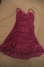 TRES JOLIE nuisette combinette FRONCEE EN VOILE FIN ET STRING REF 1325