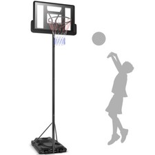 Panier de Basket-Ball sur Pied 97x65x360cm Hauteur Réglable 3,05M à Roulettes R