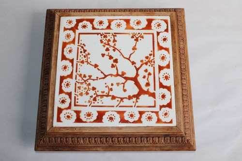 Ancien dessous plat carreau - dessous,