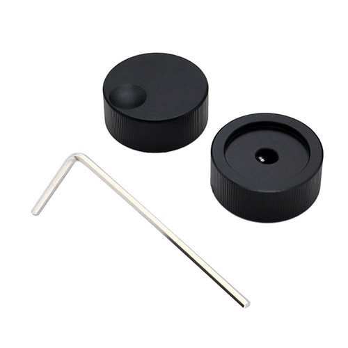Bouton noir rotatif - lisse, pour