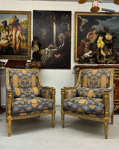 Pair louis xvi - of, giltwood