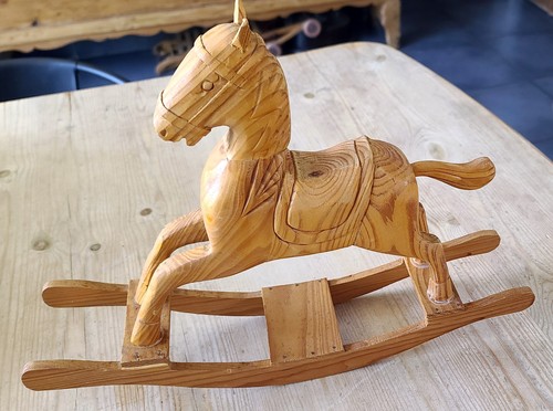 Cheval bascule bois - cheval,