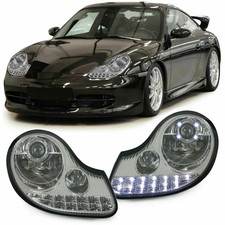 Phares Feux Avant Gauche Droit Chrome Halogène Pour Porsche 986 Boxter 911/996