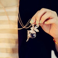 Long collier double chaîne