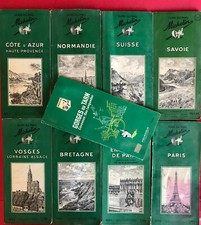 Lot of 9 Guide Michelin 1950's