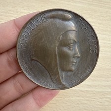 Médaille Profil De Marianne En Bronze