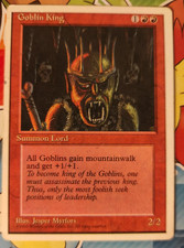 MTG - Carte Magic - Goblin King - 4Th Edition - Rare -Nm/Ex