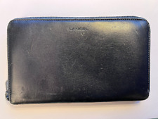 Portefeuille LANCEL authentique Bleu 20 x 12 X 2 cm Style COMPAGNON