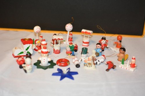 Lot vintage wooden christmas - wooden,