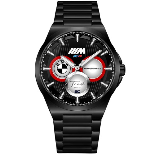 Montre noir acier fan - noir,