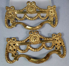 1 paire poignées de commode ou autre ameublement laiton doré C755