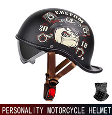 Casque de moto rétro à queue de cheval Protection moto, casque de harley-davidso
