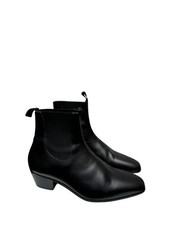 Sandro Paris Black Cuban Heels Boots Size 42 / 8,5 US