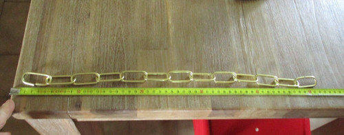 50cm chaine acier doré - doré, gros