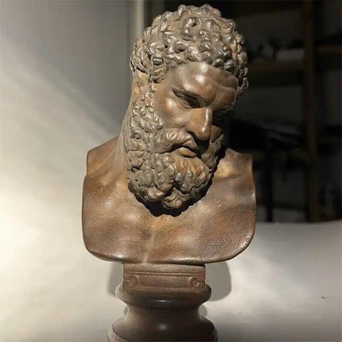 Sculpture buste hercule - sculpture, en