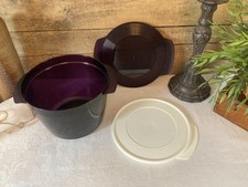 1025⚜️ Cuiseur Micro-Onde Tupperware MicroCook Violet 2.25 Litres